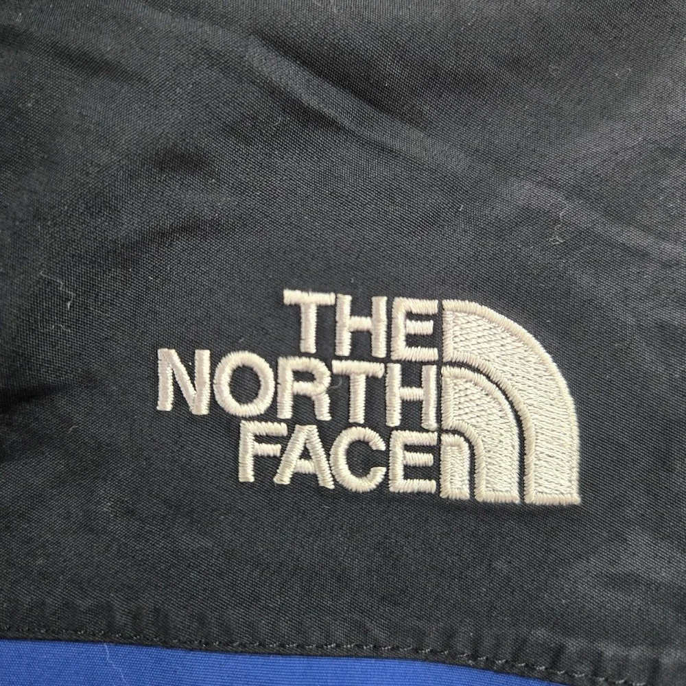 The North Face Men Jacket L Blue Nylon Logo‎ Embroidery Colorblock Activewear